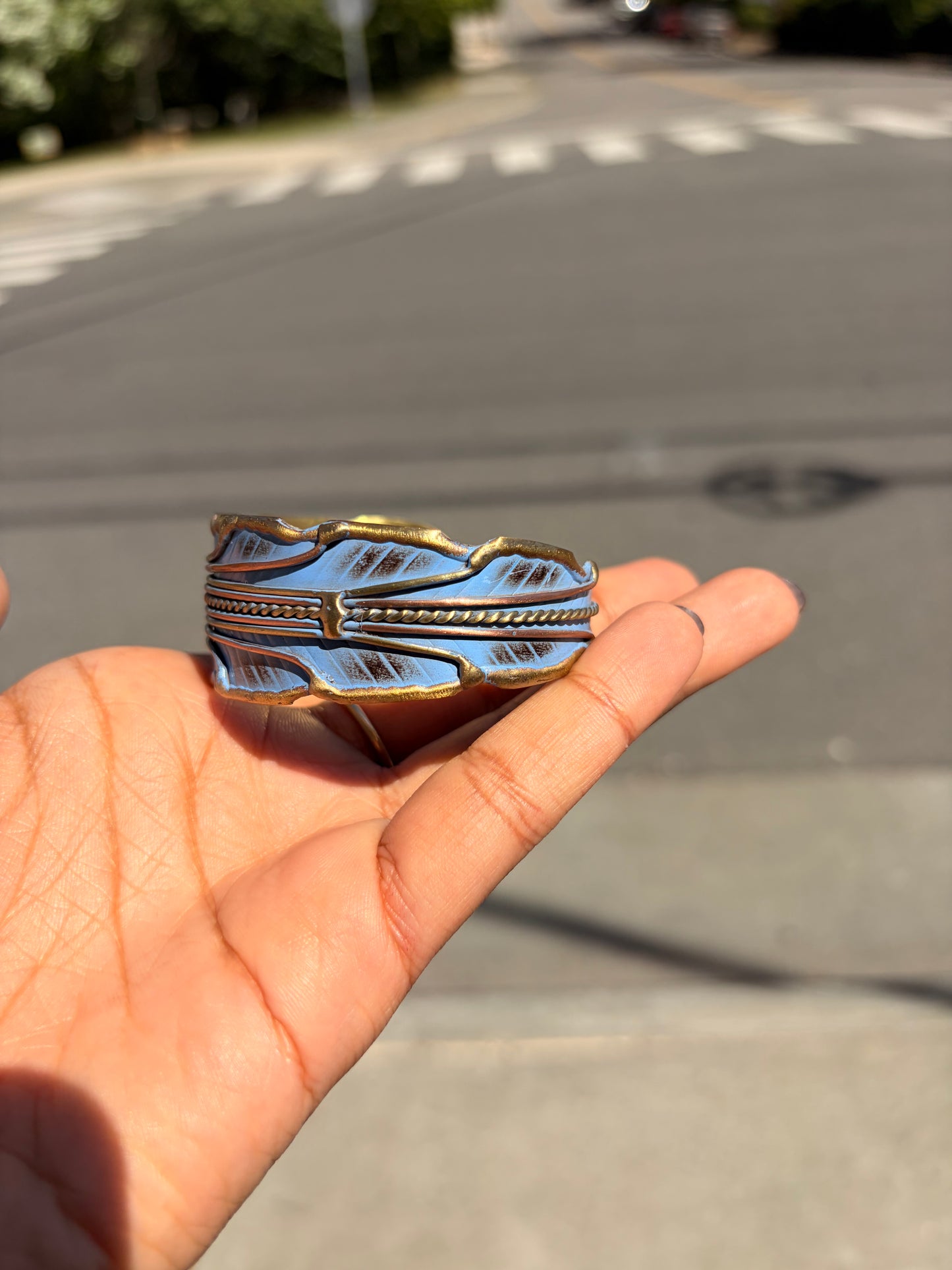 Patina Brass Cuff