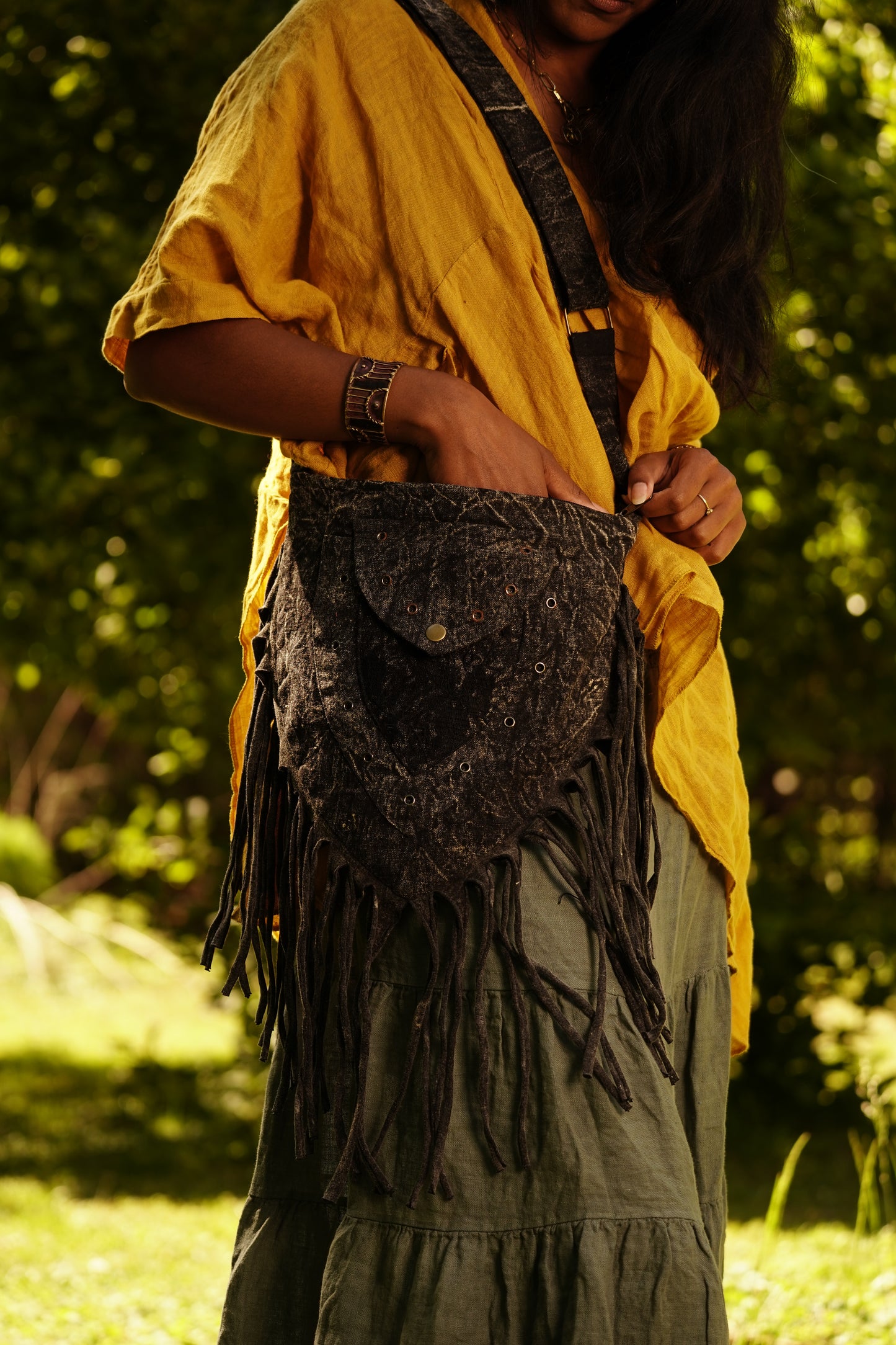 Stonewashed Cotton Passport Bag