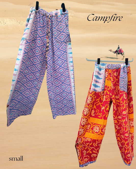 Reversible Cotton Kantha Pants