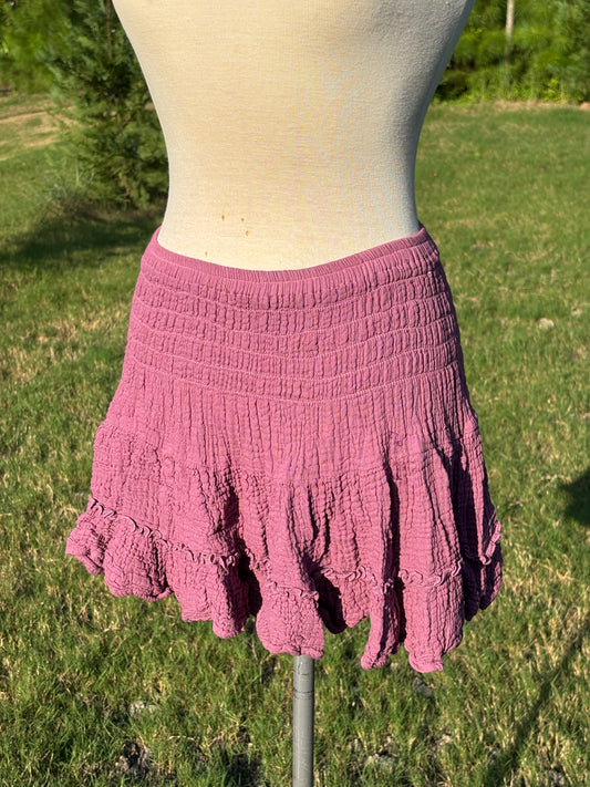 Cotton Gauze Mini Skirt