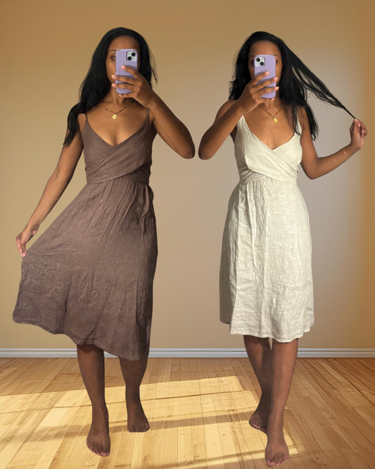 Wild Linen Tie Dress