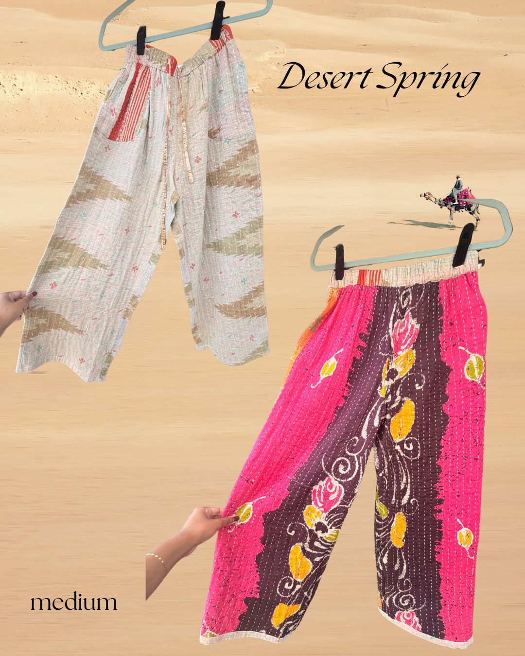 Reversible Cotton Kantha Pants