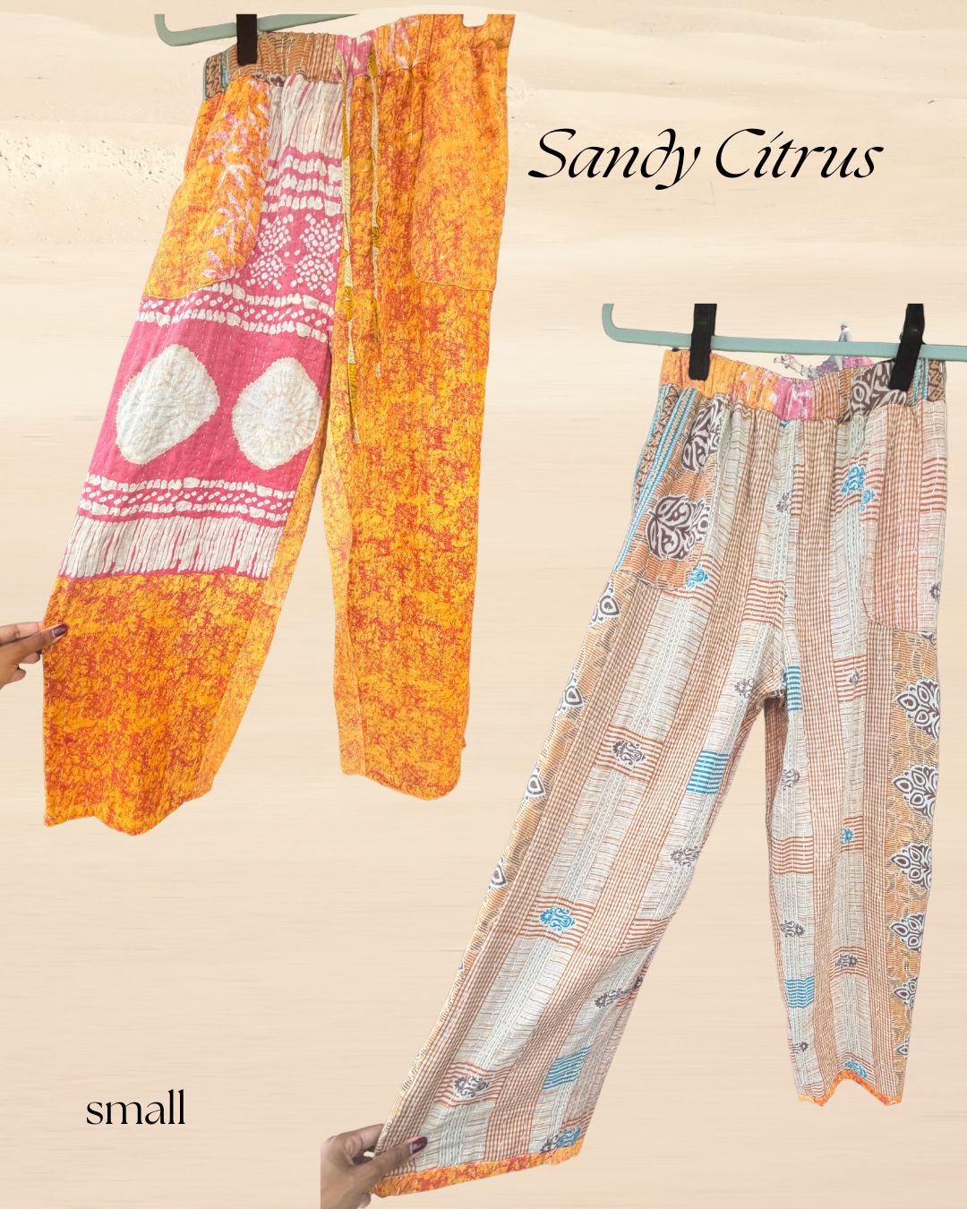 Reversible Cotton Kantha Pants