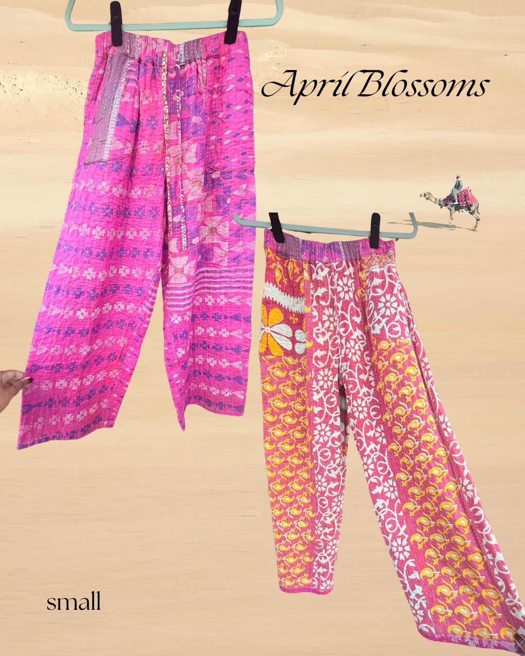 Reversible Cotton Kantha Pants