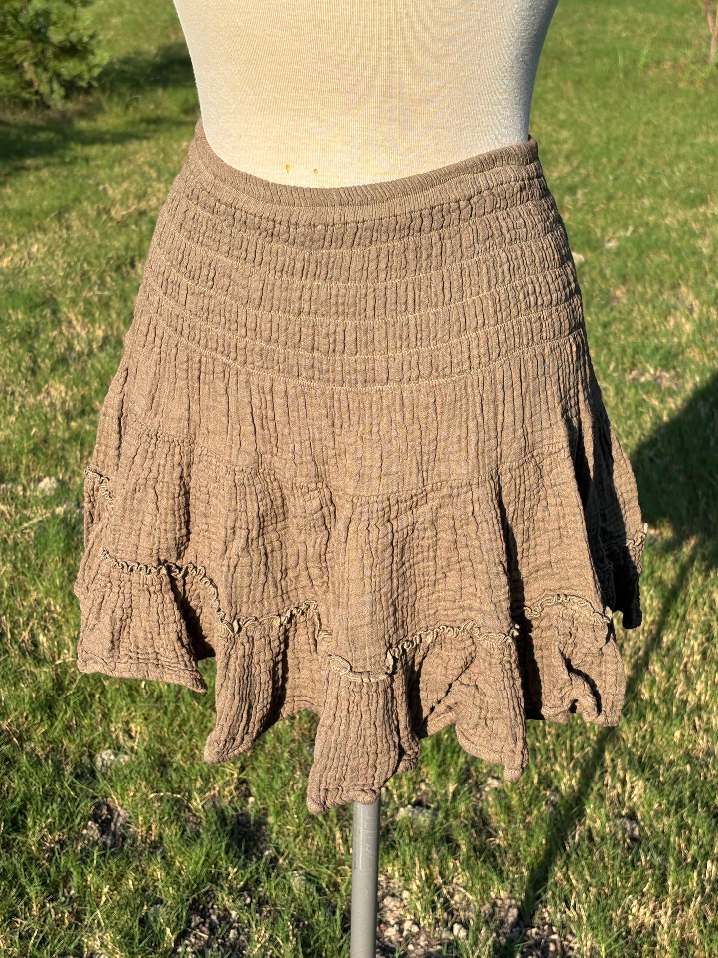 Cotton Gauze Mini Skirt
