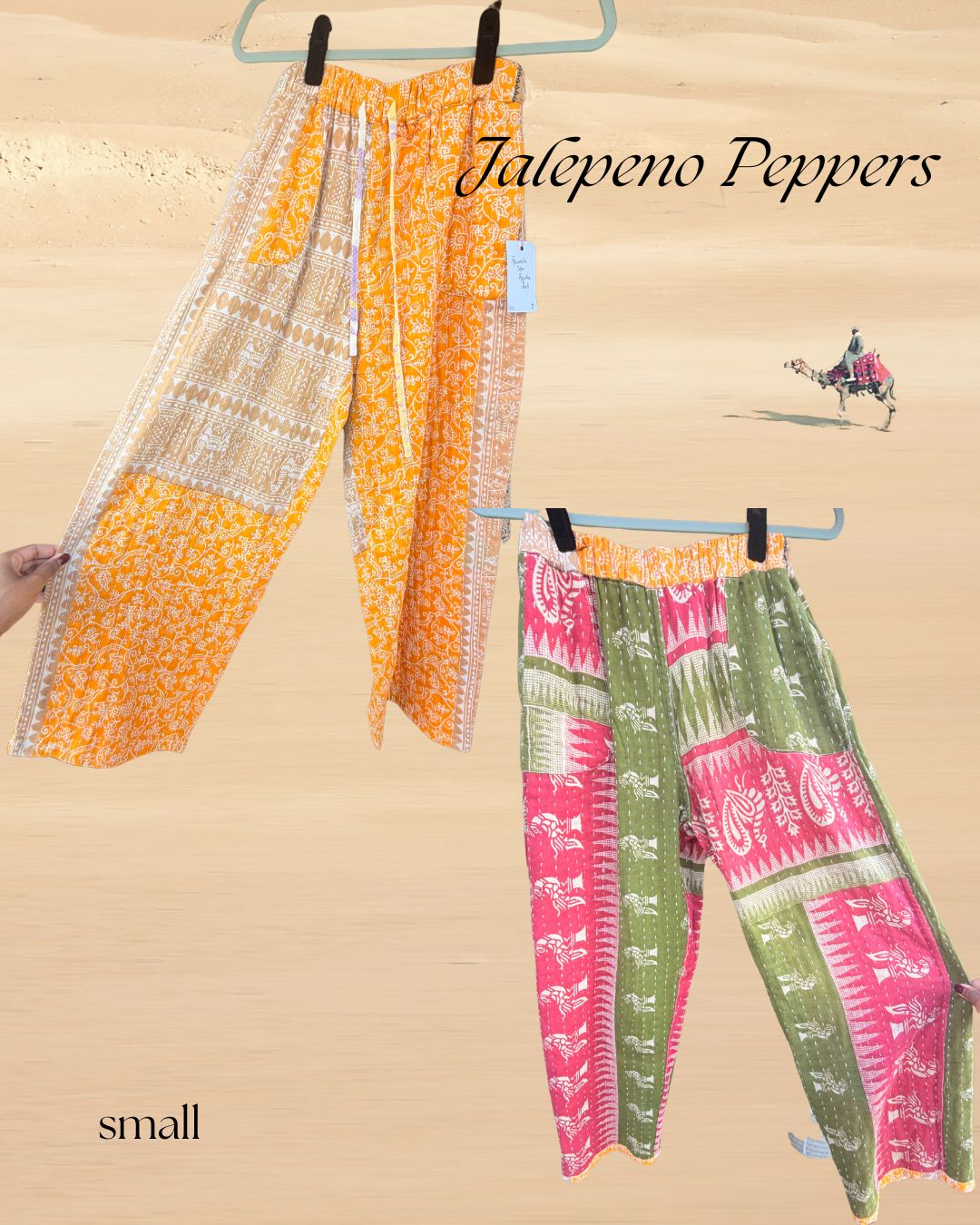 Reversible Cotton Kantha Pants