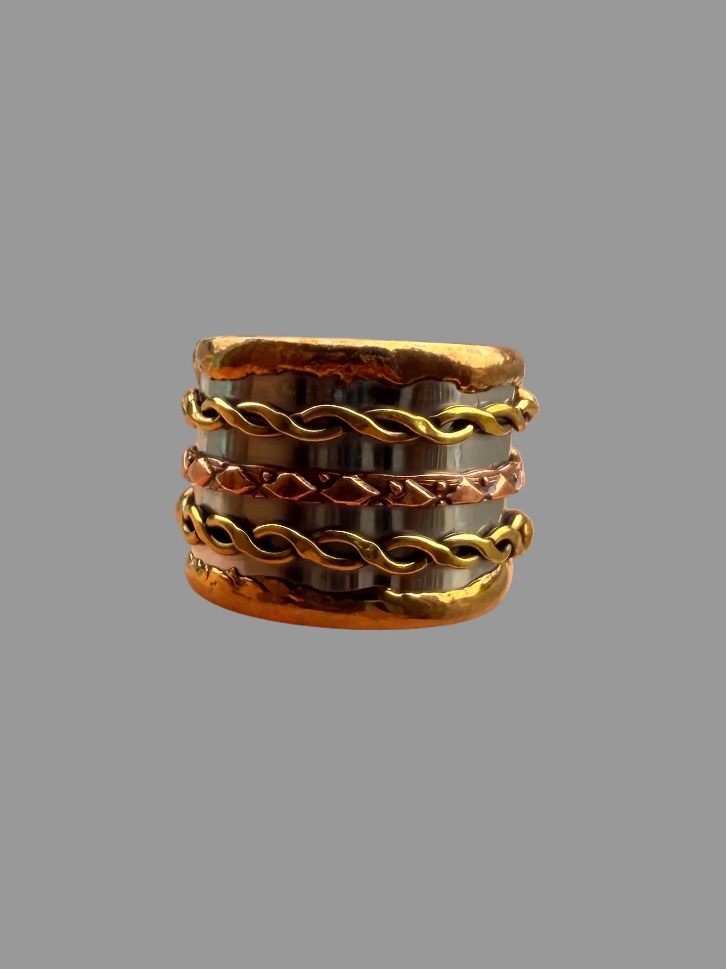 Mixed Metal Cuff Ring