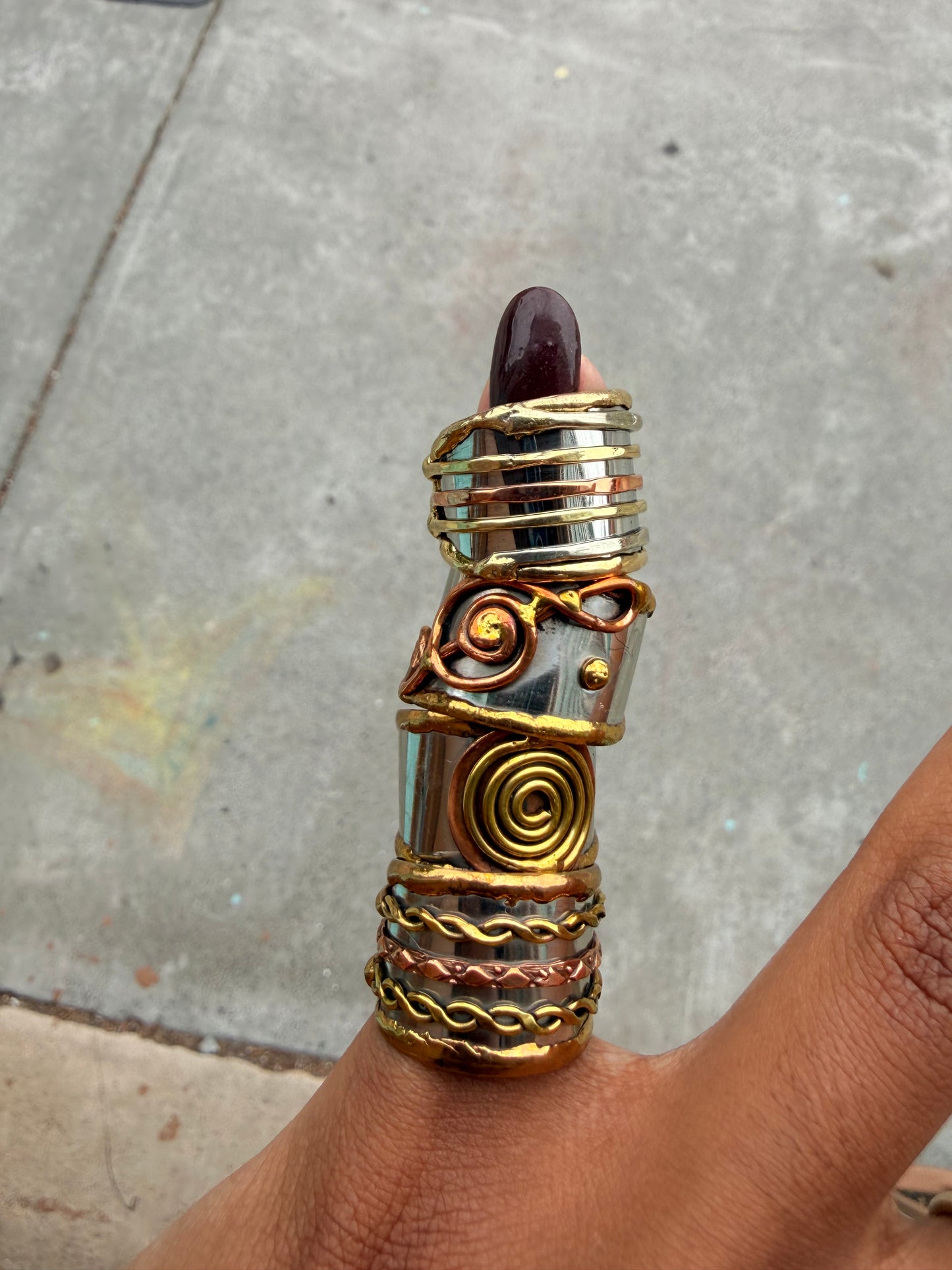 Mixed Metal Cuff Ring