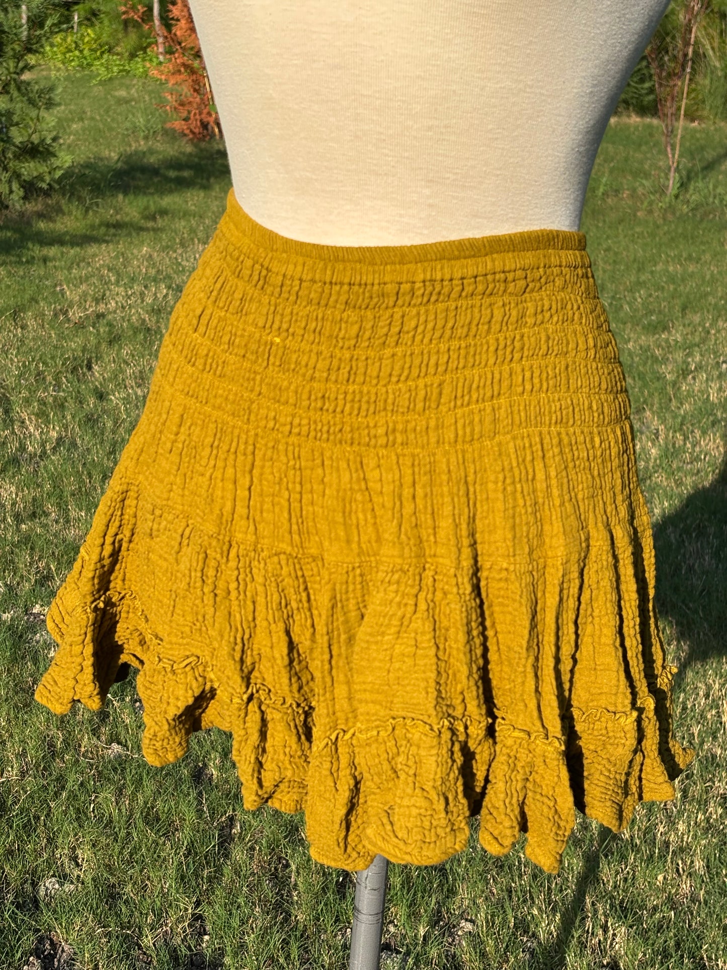 Cotton Gauze Mini Skirt