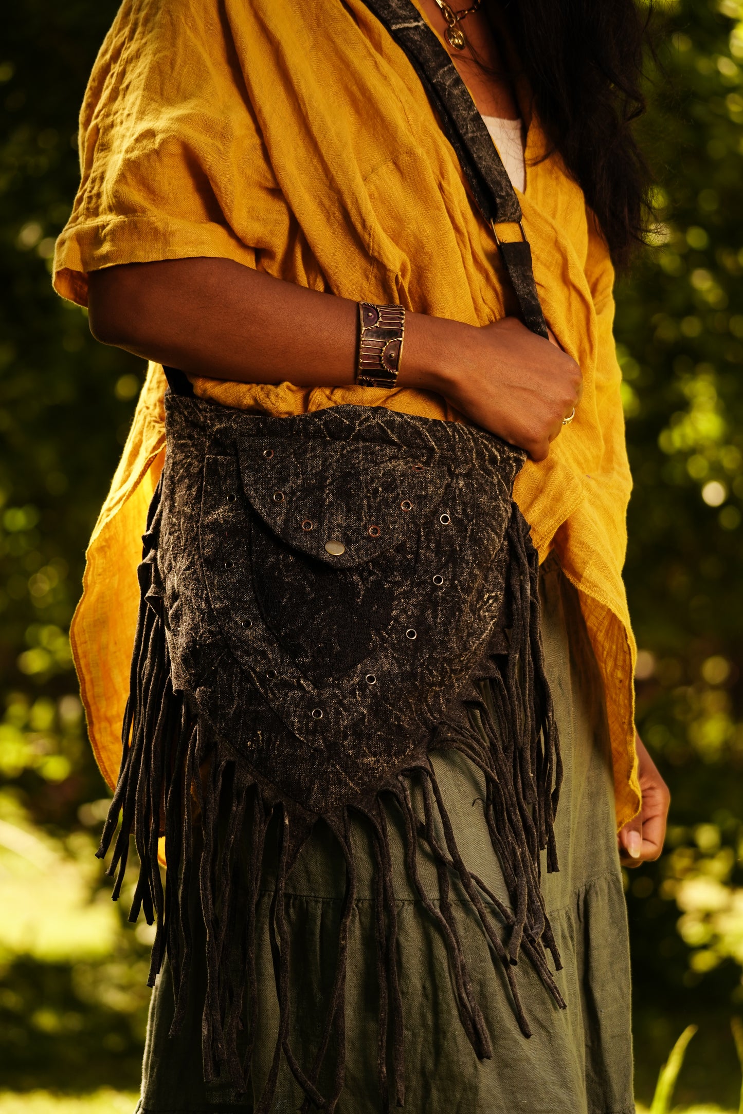 Stonewashed Cotton Passport Bag