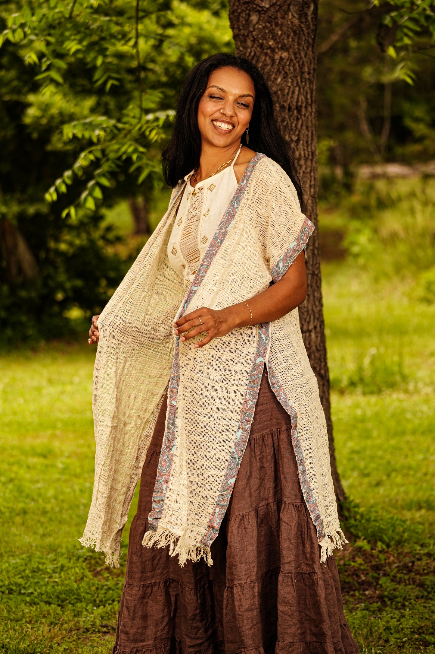 Woven Cotton Kimono