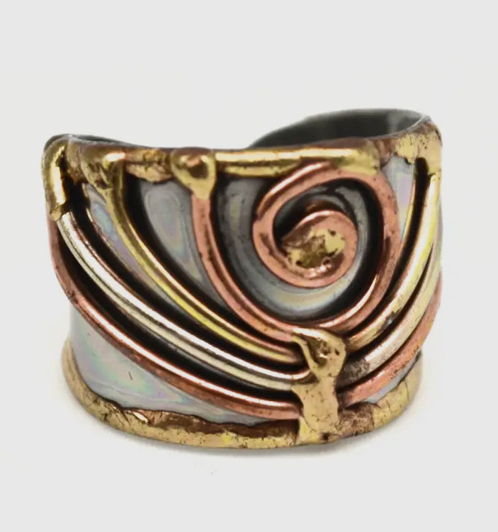 Boho Mixed Metal Cuff