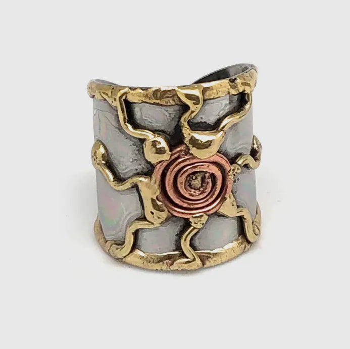 Boho Mixed Metal Cuff
