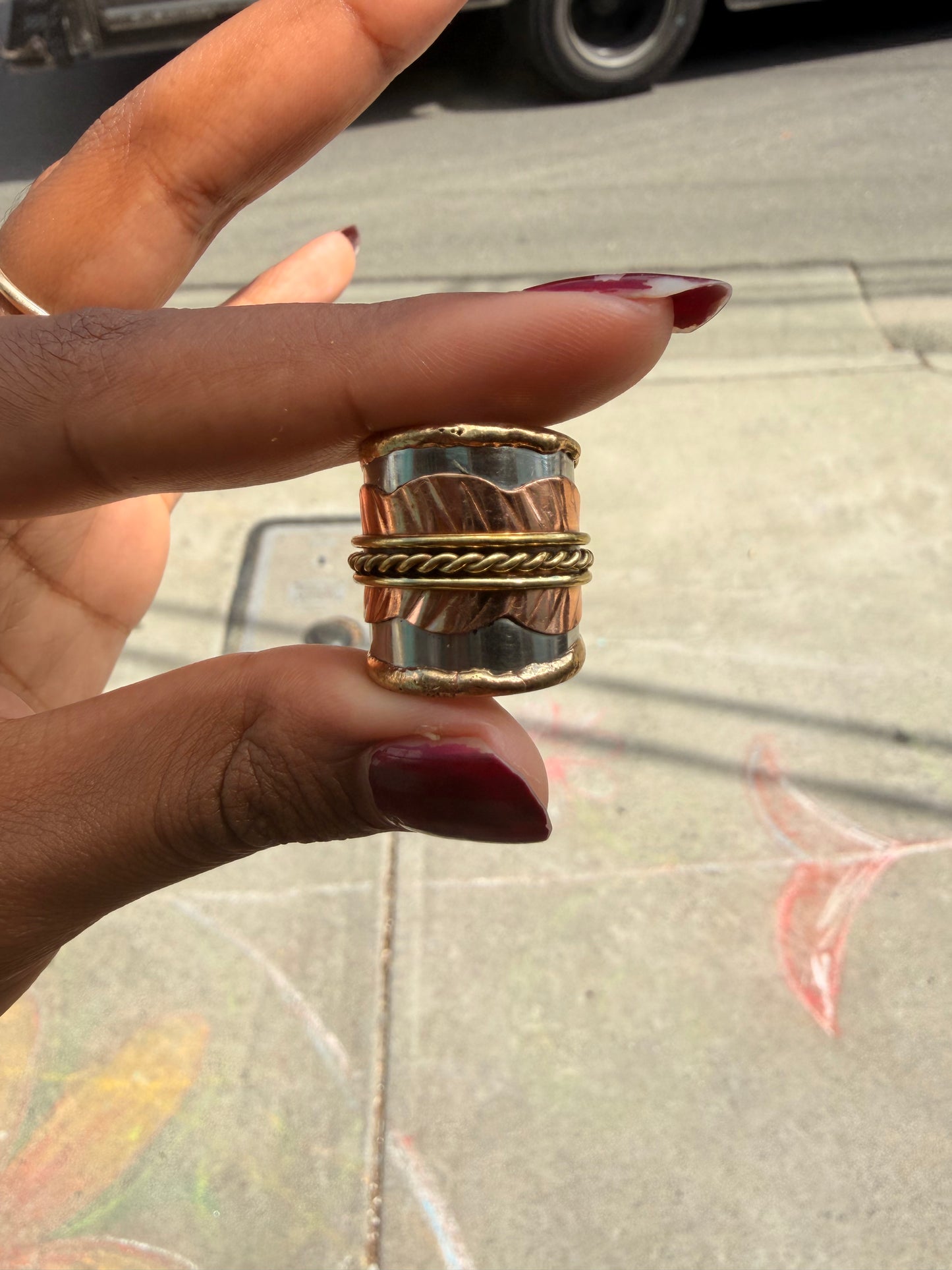 Mixed Metal Cuff Ring