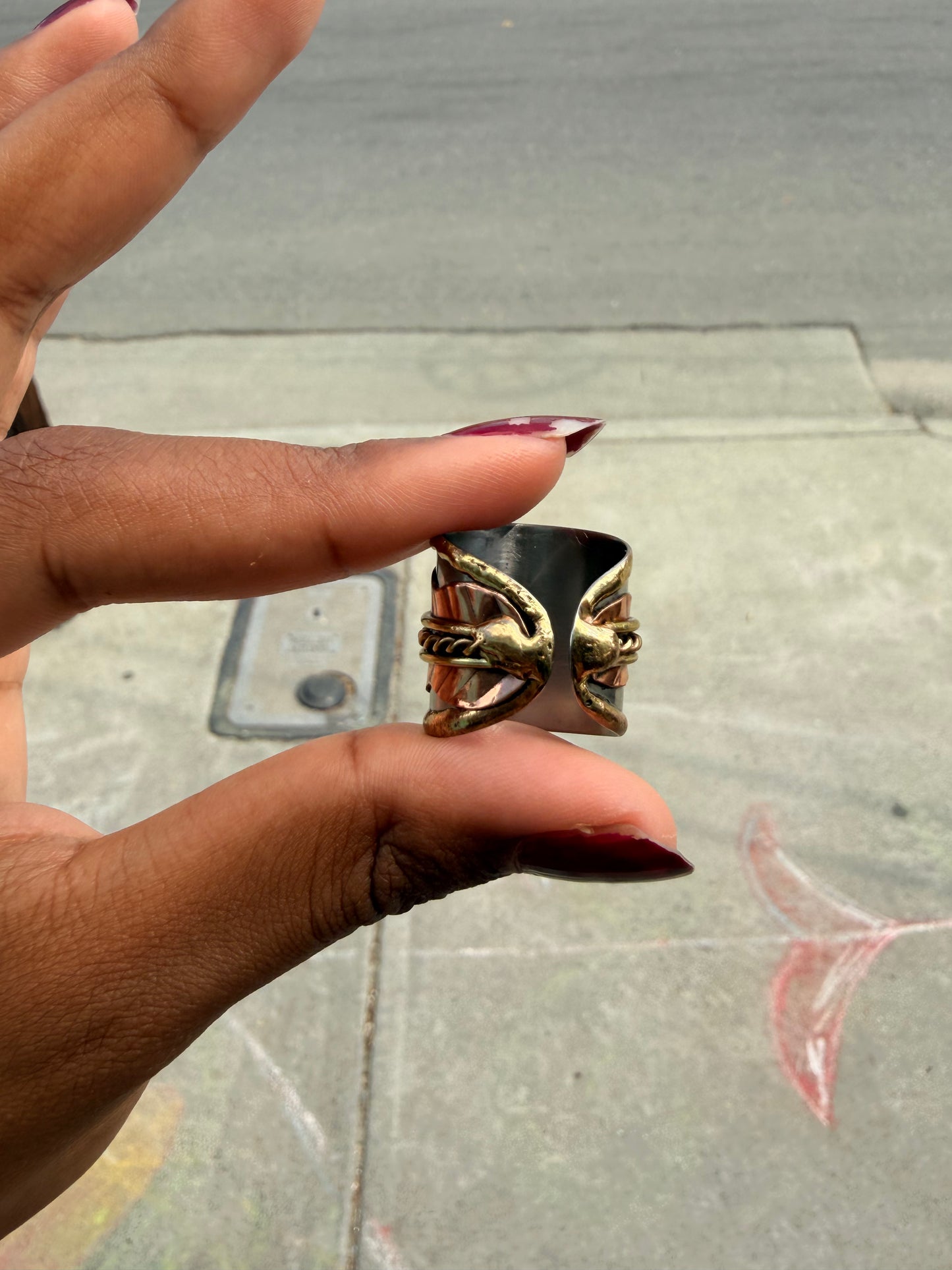 Mixed Metal Cuff Ring