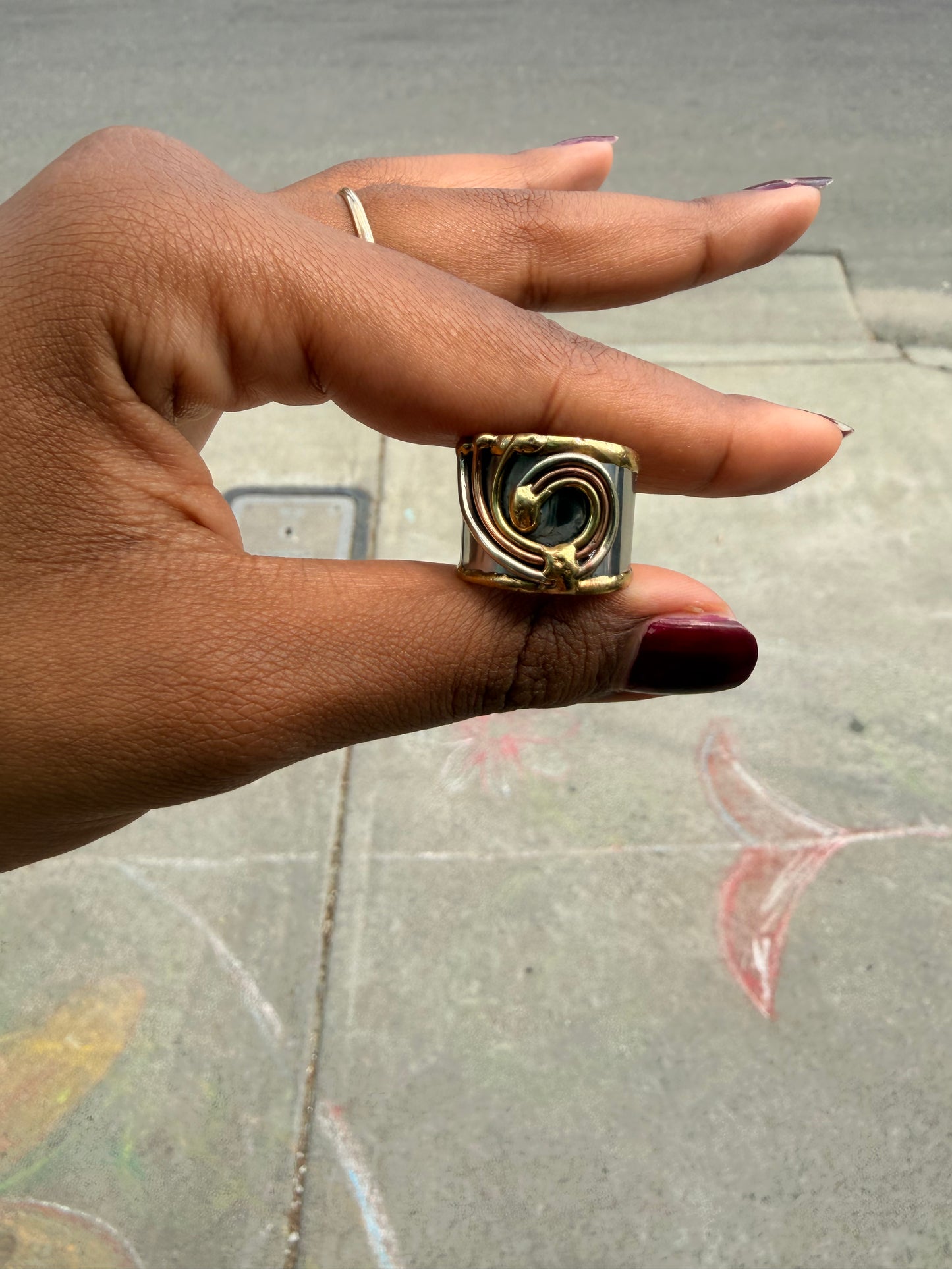 Mixed Metal Cuff Ring