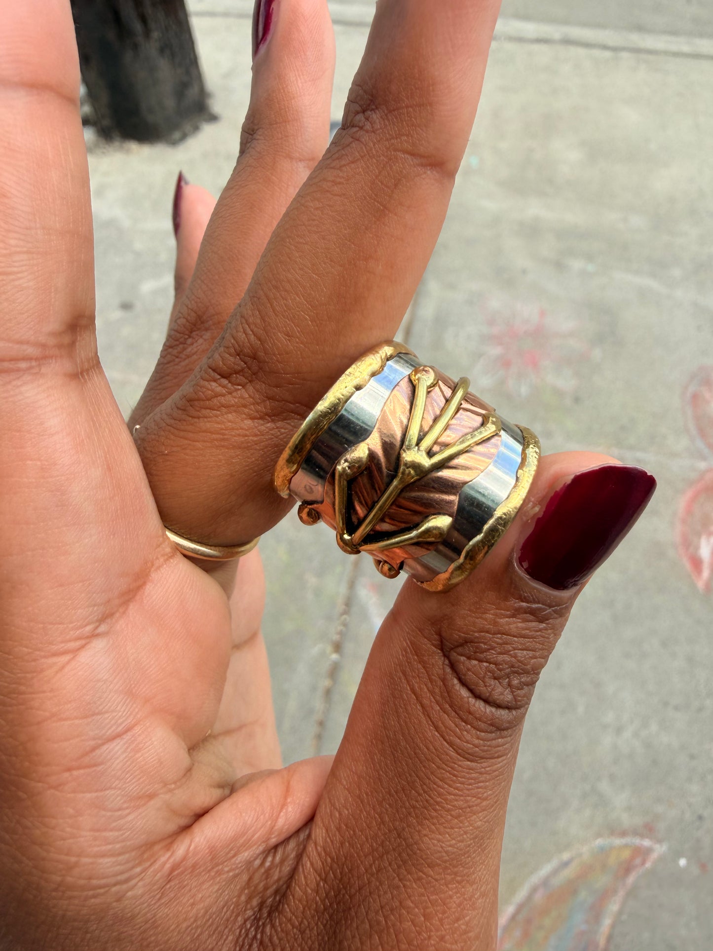 Mixed Metal Cuff Ring